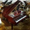 Hyundai G-80A baby grand piano, in a walnut polyester case, for sale.