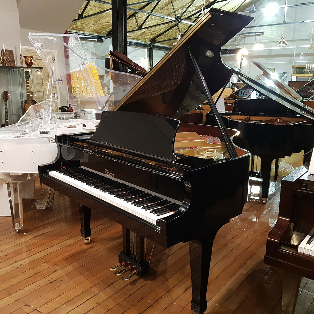 Steinway & Sons Boston GP163 baby grand piano in a black case for sale